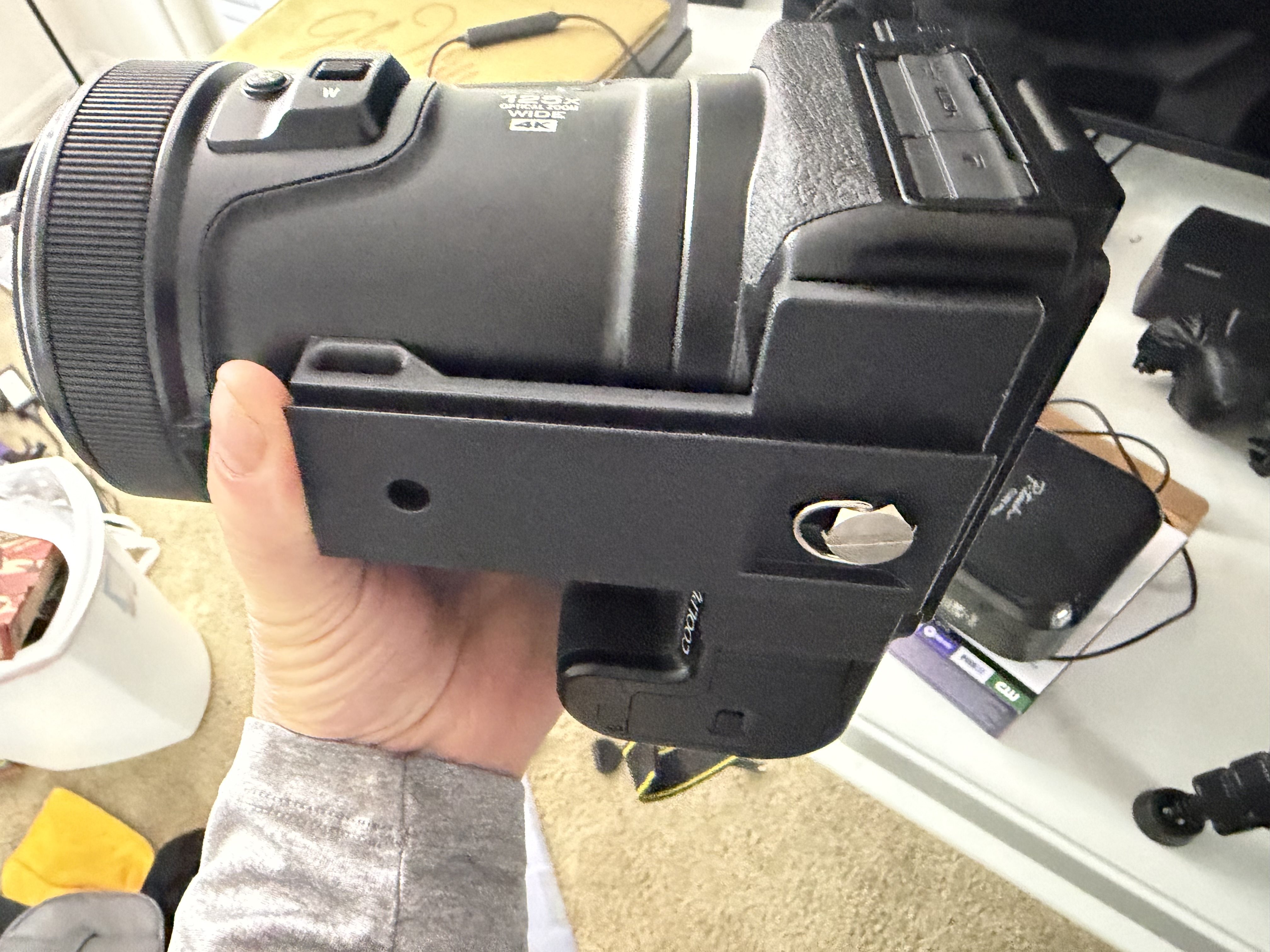 Side view of camera mount